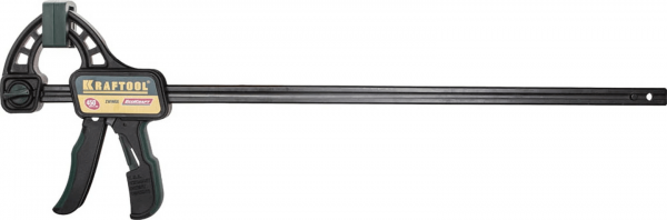 Струбцина KRAFTOOL "EcoKraft" ручная пистолетная, пластиковый корпус, 450/ 650мм, 150 кгс, 32226-45