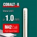 Сверло по металлу KRAFTOOL COBALT HSS-Co(8%), Ø 1 мм, 40 мм, сталь М42 (S2-10-1-8), 29656-1
