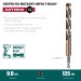 KRAFTOOL  НЕХ-1/4", d 9.0 х 125 мм, сверло по металлу для винтовёртов и шуруповертов IMPACT READY (29652-9)