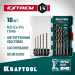 KRAFTOOL  НЕХ-1/4", 10 шт, набор сверл по металлу для винтовёртов и шуруповертов IMPACT READY (29652-H10)