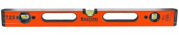 Сверхпрочный уровень KRAFTOOL 722 800 мм, фрезерованный, с ручками, точность 0.5 мм/ м, 34722-080