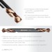 KRAFTOOL DOUBLE Сo-8 3.2 х 49 мм, сверло двухстороннее по металлу, сталь M42 (+8%Co), класс А (29654-3.2-10)