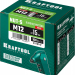 Резьбовые заклепки KRAFTOOL М12, 100 шт, стальные с насечками, Nut-S 311707-12