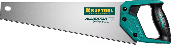 Ножовка универсальная KRAFTOOL "Alligator Universal 7", 400 мм, 7 TPI 3D зуб. 15004-40_z01