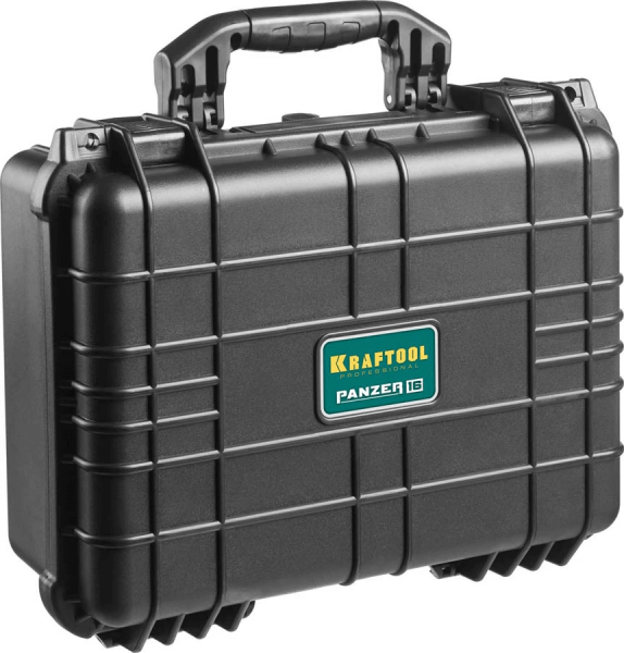 Ящик ударопрочный KRAFTOOL "PANZER" пылевлагозащищенный, пластиковый, степень защиты IP55, 406 х 330 х 174 мм (16"), 38251-16