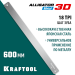 KRAFTOOL 600 мм, полотно по металлу для стусла прецизионного Alligator 3D 15451-600-1