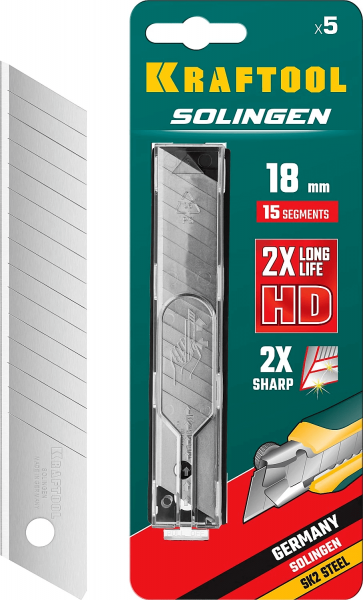 Сегментированные лезвия для ножей KRAFTOOL SG-18, 18 мм, 5 шт, 09606-TIN-18-S5_z02