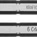 Биты KRAFTOOL "X-DRIVE", E 1/4", HEX6, 50мм, Cr-Mo, торсионные, кованные, обточенные, 2шт, 26127-6-50-2