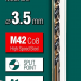 Сверло по металлу KRAFTOOL COBALT 3.5 х70мм, HSS-Co (8%), сталь М42 (S2-10-1-8), 29656-3.5