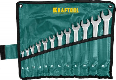 Набор ключей гаечных комбинированных хромированных KRAFTOOL "EXPERT" 27079-H12