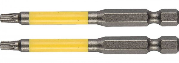 Биты KRAFTOOL "INDUSRIE", E 1/4", TX10, 65мм, Cr-Mo, торсионные, обточенные, для механизированного инструмента, 2шт, 26105-10-65