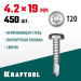 KRAFTOOL 19 х 4.2 мм, 450 шт., нержавеющие саморезы DS-P с полукруглой головкой 300931-42-019