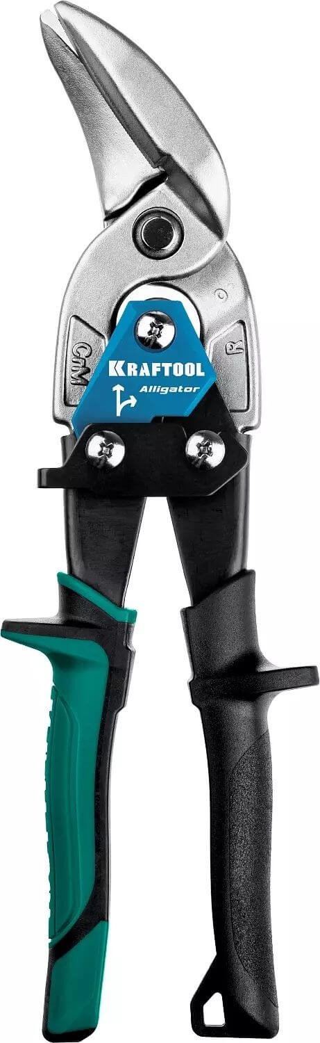Ножницы по металлу KRAFTOOL "Alligator" правые, усиленные с выносом ...