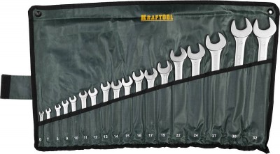 Набор ключей гаечных комбинированных хромированных KRAFTOOL "EXPERT" 27079-H18