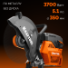 KRAFTOOL  3700 Вт, 350 мм, без диска, бензорез по металлу (рельсорез) (K760-14)