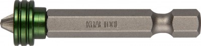 Бита KRAFTOOL "ЕХPERT", E 1/4", PH2, 50мм, с магнитным держателем-ограничителем, 1 шт. в блистере 26128-2-50-1